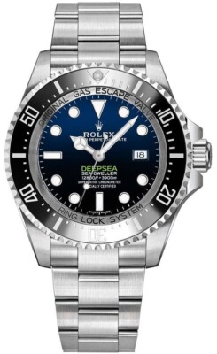 Rolex Deepsea D-Blue Dial Black Bezel Stainless Steel Men's Diving Watch 116660