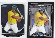 B.J. Boyd 2013 Bowman Chrome BCP203 Chrome Prospect Card Lot w/BSB-BB insert