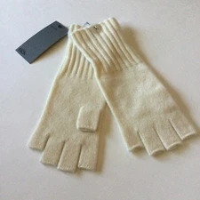 NORDSTROM RACK WOMENS CASHMERE FINGERLESS GLOVES IN IVORY OS NWT