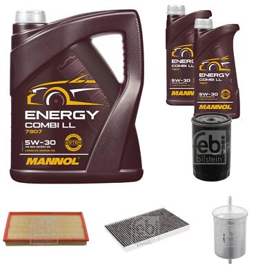 FEBI BILSTEIN Inspektionspaket 7L MANNOL Energy Combi LL 5W-30 für VW Bora 1J2
