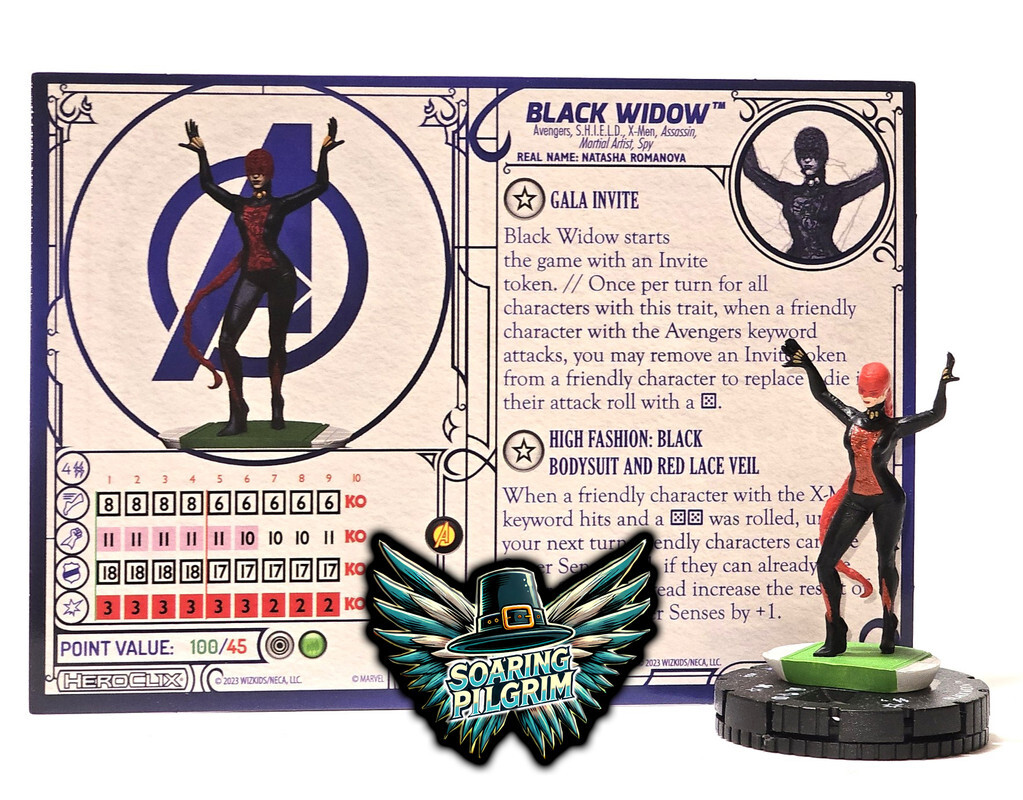 Marvel Heroclix  BLACK WIDOW - AHG2004 Avengers Hellfire Gala 2 Collection #4