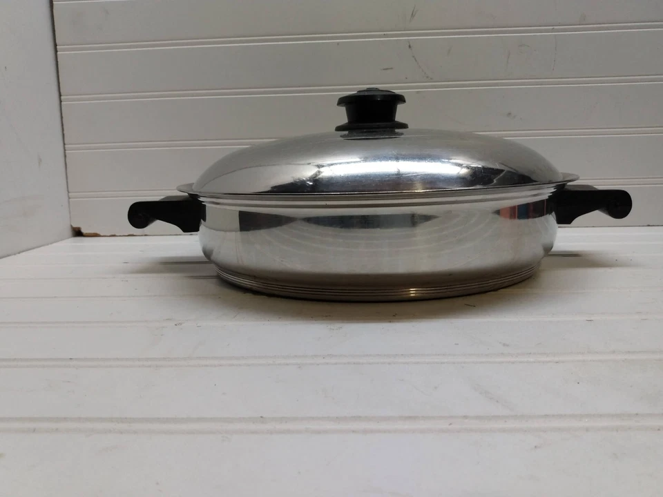 Rena Ware Utensilios de Cocina 9.5" Sartén Multi-Plata Inoxidable 2.5 Qt Sartén Salteado Olla Tapa Foto 4 de 4