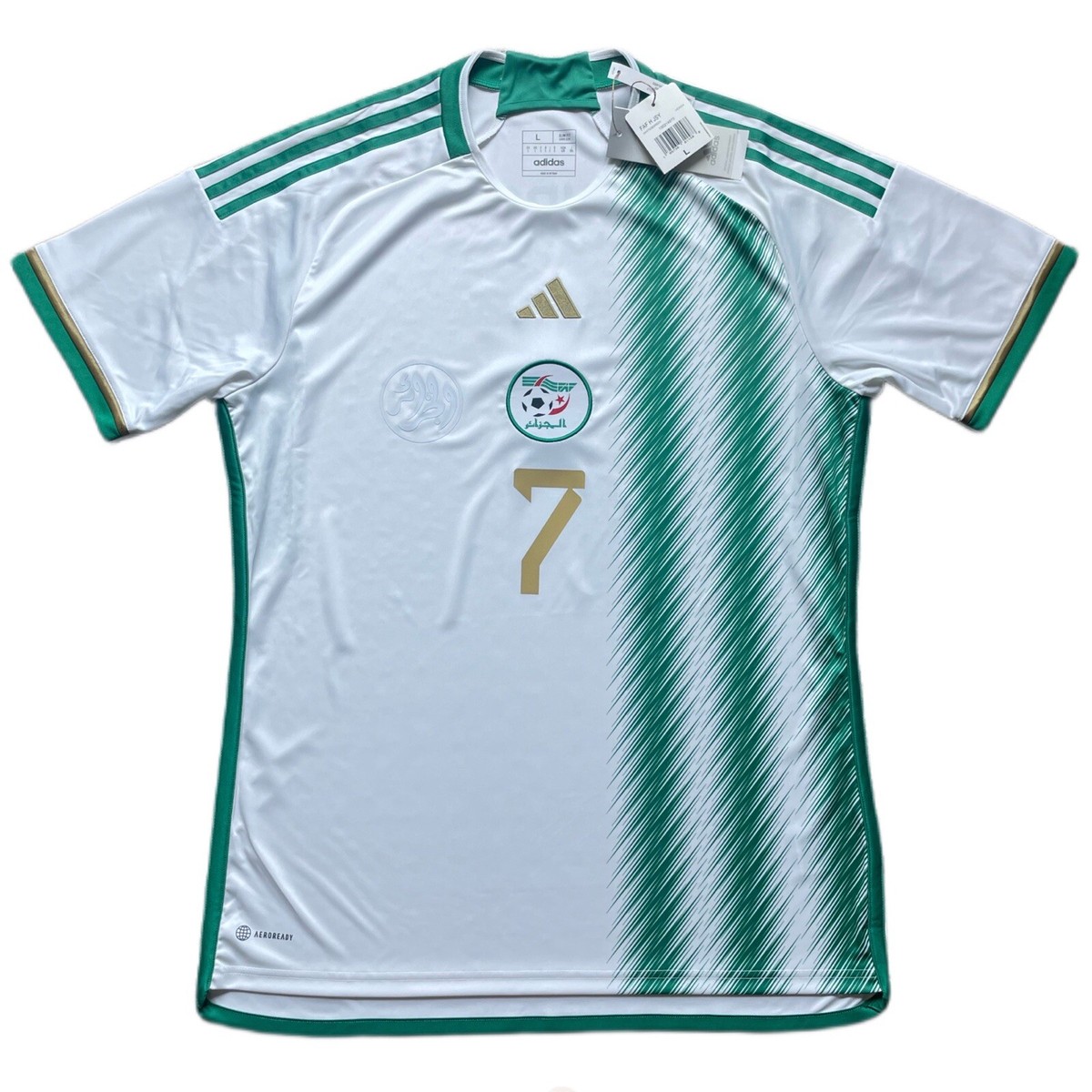 adidas MAHREZ 7 XL アルジェリア代表　サッカーユニフォーム 2022/23 Algeria Home Jersey #7 Mahrez Large Adidas Soccer