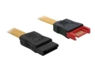 DELOCK Kabel SATA 6Gb/s 30cm gelb Verlaengerung St/Bu