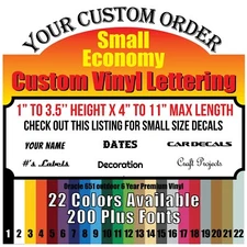 Small Custom Vinyl Text/Lettering Decal personalized window Car Name van  