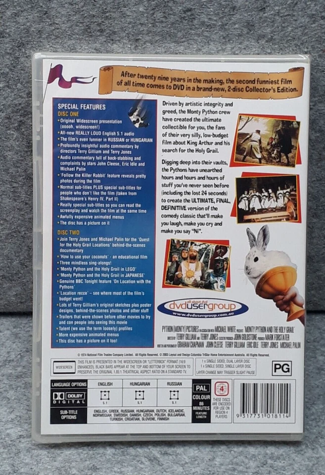 NEW: MONTY PYTHON and The HOLY GRAIL Movie COLLECTOR'S EDITION DVD R4 PAL - Image 2 of 2