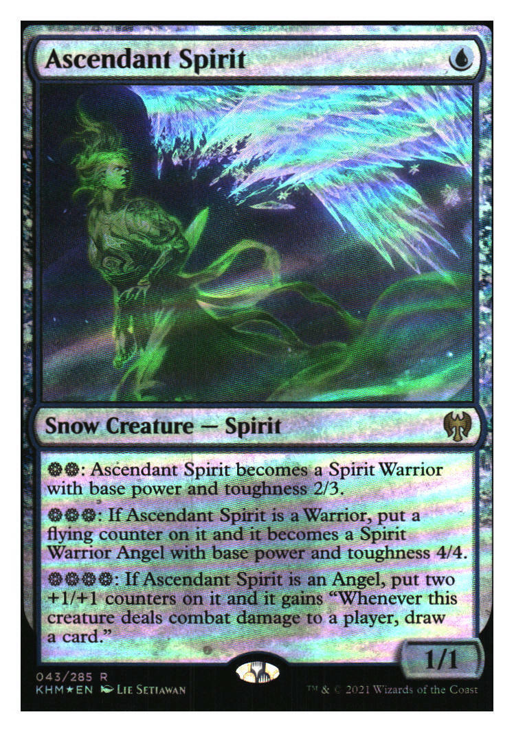 Ascendant Spirit 2x FOIL KHM MTG Kaldheim Rare MINT blue Ascendant Spirit 2x FOIL KHM MTG Kaldheim Rare MINT blue