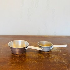 Kitchen Toy Sauce Pan Pot All Aluminum White Handle Retro Kids Toy