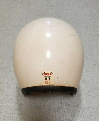 Vtg Bell RT 1974 White 7 3/8 Motorcycle Motocross Open face Racing Helmet