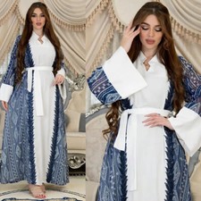 Elegant Dubai Jalabiya Dress Turkey Morocco Caftan Gown Muslim Abaya For Women