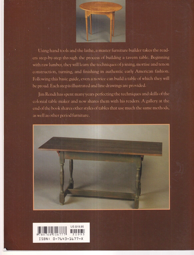 MAKING A TAVERN TABLE by Jim Rendi (2002 Softcover){Y7} - Picture 2 of 2