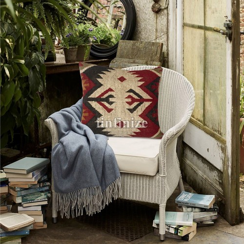 4 Set of Wool Jute Cushion Home Decor Handwoven Kilim Pillow Bohemian Pillowcase - Picture 92 of 120
