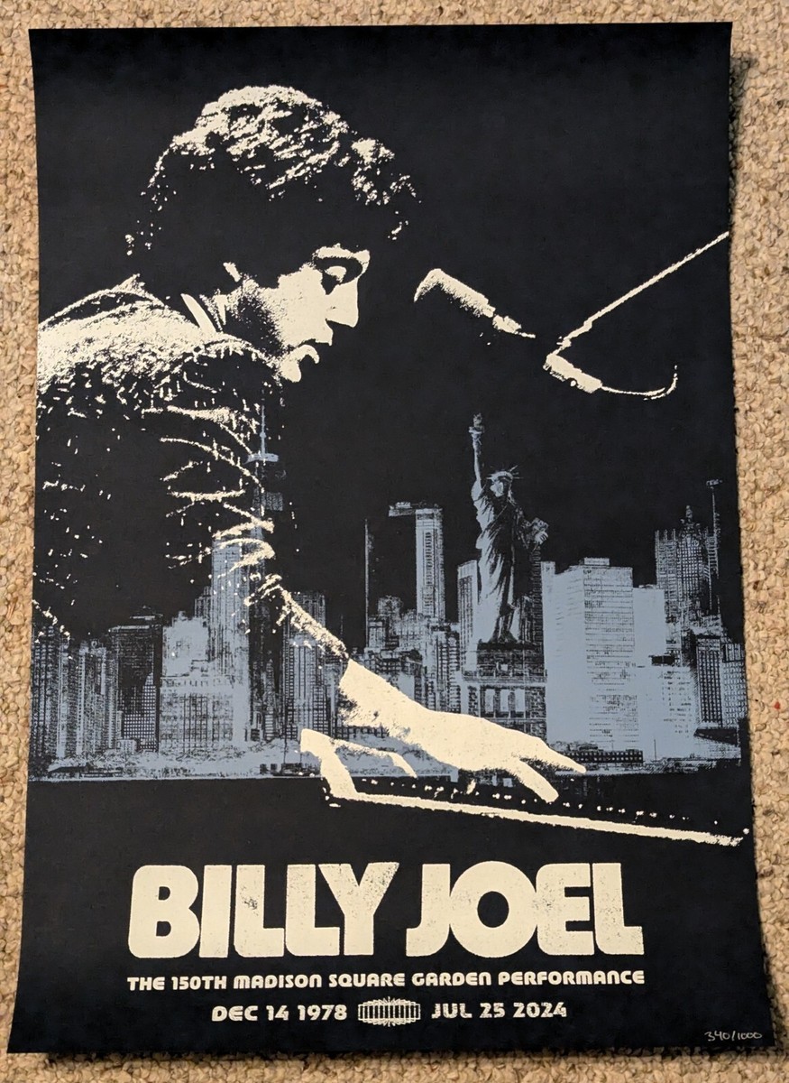 Billy Joel 7/25/24 Original Concert Poster MSG, Show # 150