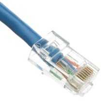 5-Pack Lot 20ft Blue Cat6 UTP Patch Cables, 550MHz, 24 AWG, Non-Booted