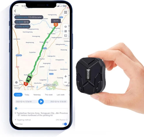 TKMARS Mini GPS Tracker Car Magnetic Car GPS Tracker With App 1500Mah, 32Day Sta