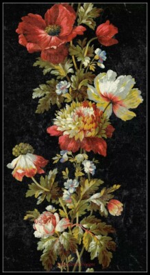 Vintage Floral - DIY Chart Counted Cross Stitch Patterns Needlework DMC 14 ct   