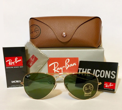 ray ban aviator green polarized gold frame sunglasses