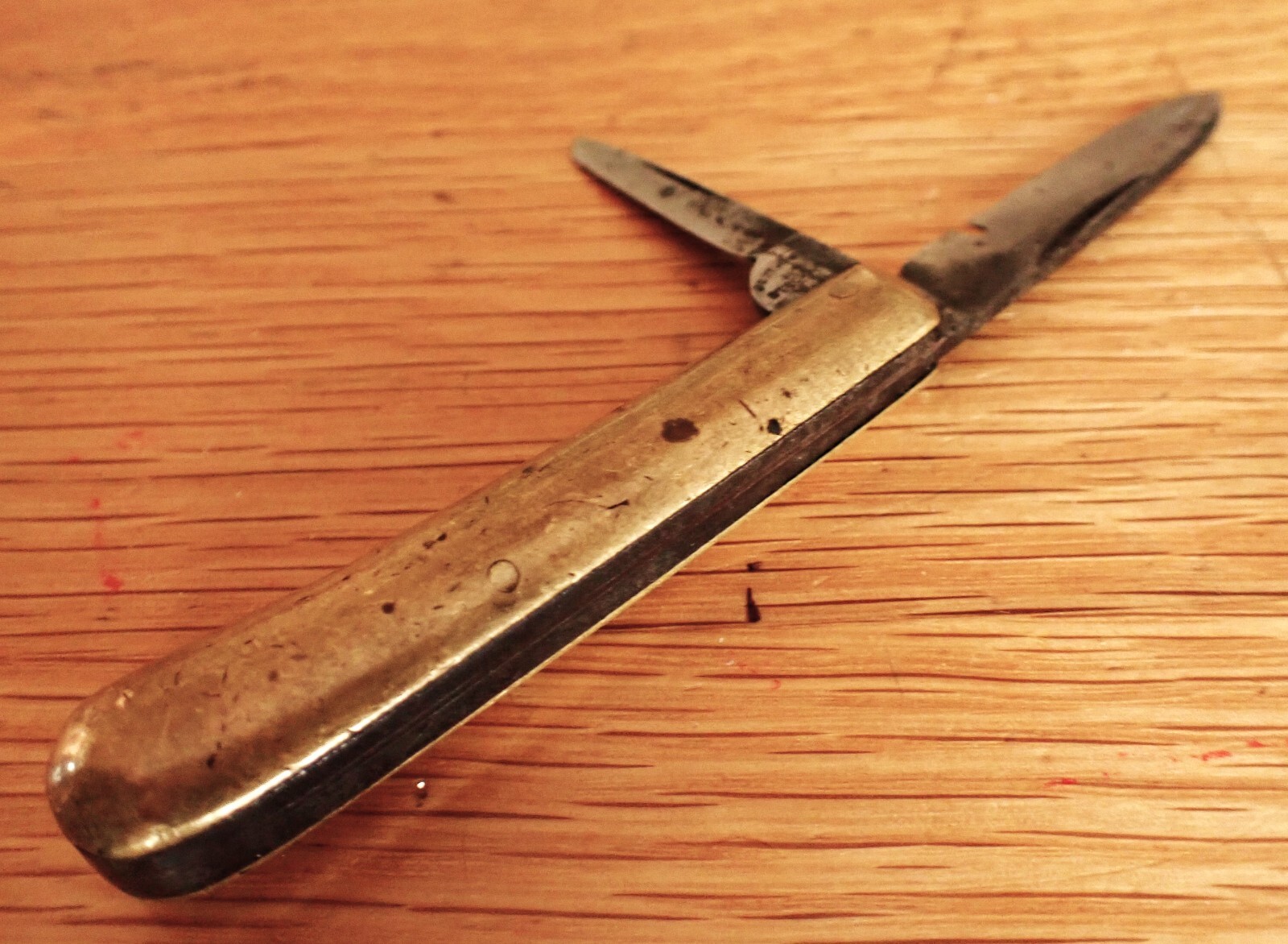 Antique c.18891903 ⌛Booth Bros Brass Handle JACK KNIFE 🔪 Stockholm NJ🔪