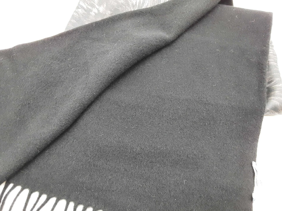 Alexander Mcqueen Brown Black Fur Printed Silk Black Wool Scarf Do1025lxzde - Image 3 of 4