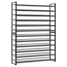 Shoe Rack, Long Shoe Organizer,Max Holds 75 Pairs,12 Tier Metal Shoe Storage ...