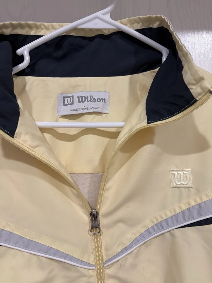 Cortavientos Wilson Vintage para mujer amarillo claro talla grande Foto 3 de 4