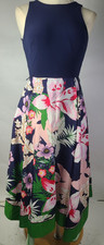 Vince Camuto Dress Floral Lined uneven hem Size 2