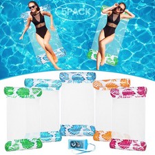 3/5/8 Pack Pool Hammock Upgrated Water Pool Floats, 4-in-1 Hammock, Saddle, ...