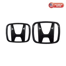 New Front Grille Trunk Black H Emblem For Honda Civic 06-2015 Lx Si Ex Fe Badge