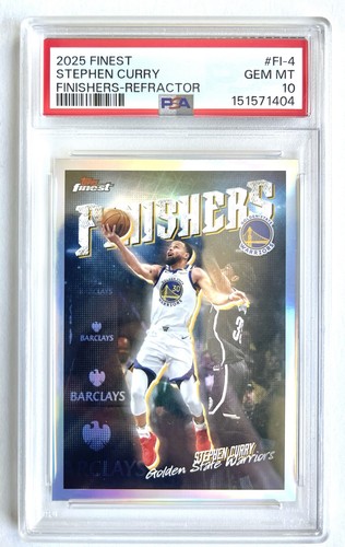 Stephen Curry PSA 10 2025 Topps Finest Finishers - Refractor #FI-4 