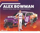 HTF! 2025 ALEX BOWMAN #48 NASCAR  CUP SERIES "ALLY BEST FRIENDS" POSTCARD!