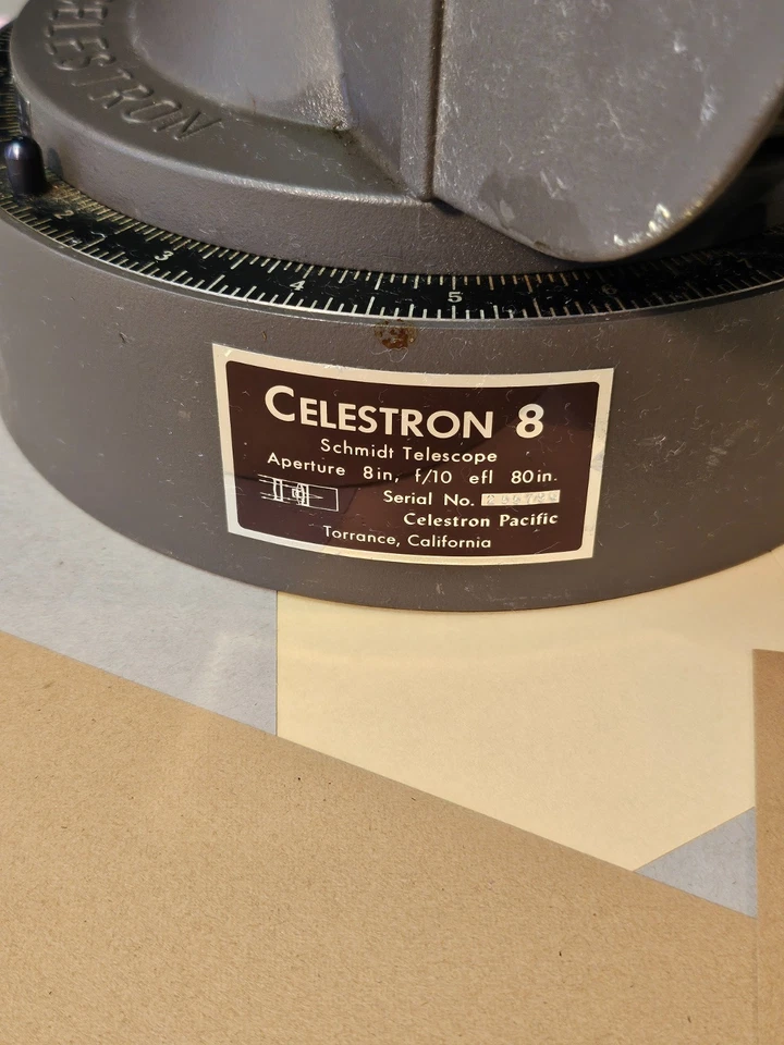 Celestron 8 Schmidt Cassegrain Telescope 8" f/10 Vintage Orange Tube - Image 4 of 4