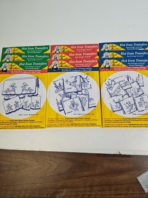 Vintage Aunt Martha Iron On Embroidery Transfer-lot of 9. New, Unopened