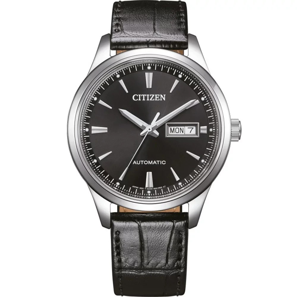 Montre automatique Citizen NY405801E avec bracelet cuir noir et cadran 40 mm
