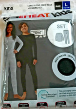 32 Degrees Heat Kids Baselayer Set- Long Sleeve Top Legging Size L 12-14 NEW