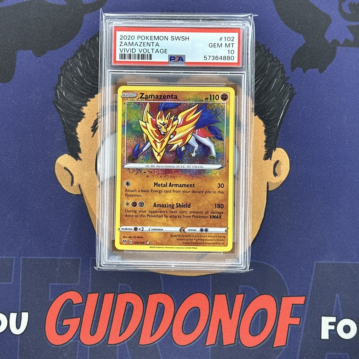 💎PSA 10 GEM MINT 2020 Pokemon Vivid Voltage ZAMAZENTA #102