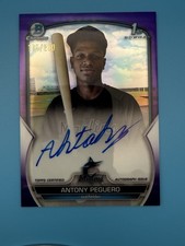 2023 Bowman Chrome - Prospect Autographs Antony Peguero #CPA-AP Purple /250 (AU)