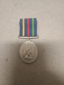 British Civil Defense Long Service Medal Queen Elizabeth II Pre-owned VG