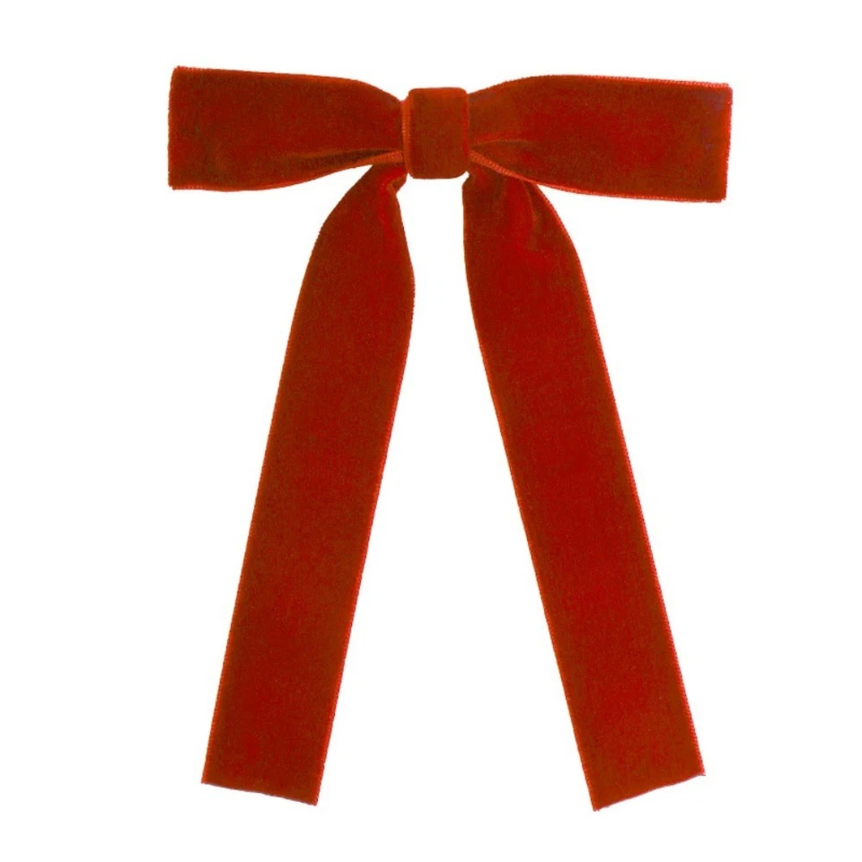 Set 12 Fiocchi Velluto Rosso Velluto per Albero di Natale e Decorazioni Festive