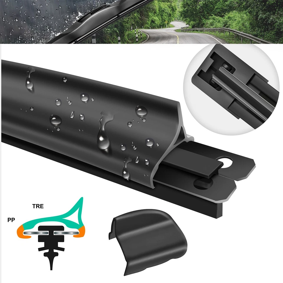 SOCOOL 24"14"12" Front Rear Wiper Blades Fit for 2016-2014 Chevrolet Spark EV Foto 3 de 4