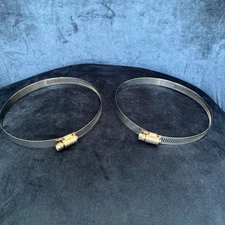 Set Of Two 6 in. Galvanized Steel Worm Gear Clamp