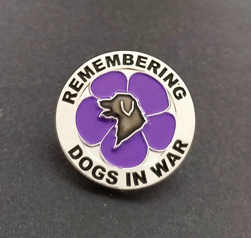 PURPLE REMEMBRANCE - DOGS - REMEMBRANCE BADGE    (P21)