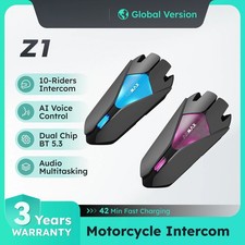 Bluetooth Motorcycle Intercom 10 Riders Mesh Helmet Communication Systems