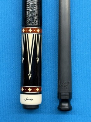 JACOBY CUSTOM POOL CUE 12.3MM 29'' 4.0 CF SHAFT  RADIAL JOINT LEATHER