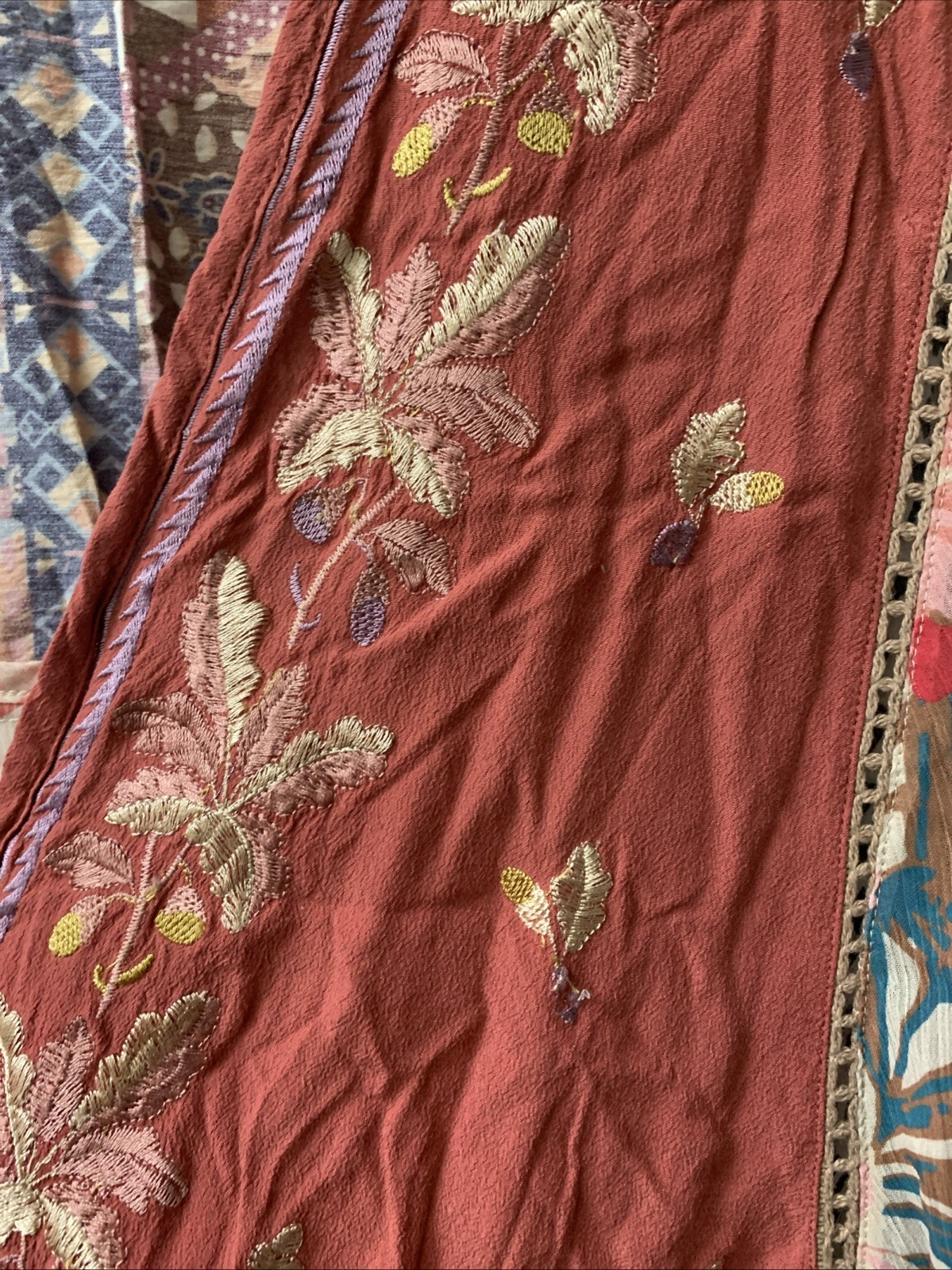 John Mark Patchwork Floral Open Front Kimono Jack… - image 9