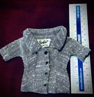 Vtg 60s Mattel Barbie Career Girl #954 Tweed Suit Coat Black With White Specks