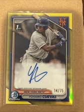 2024 Bowman Chrome - Prospect Autographs Yohairo Cuevas #CPA-YCU Yellow...
