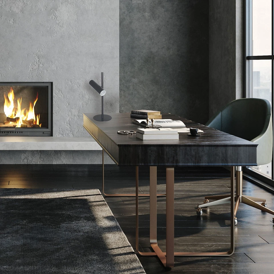 Lámpara de escritorio con foco LED de 20" de alto Dainolite CST-196LEDT Constance - Latón Foto 4 de 4