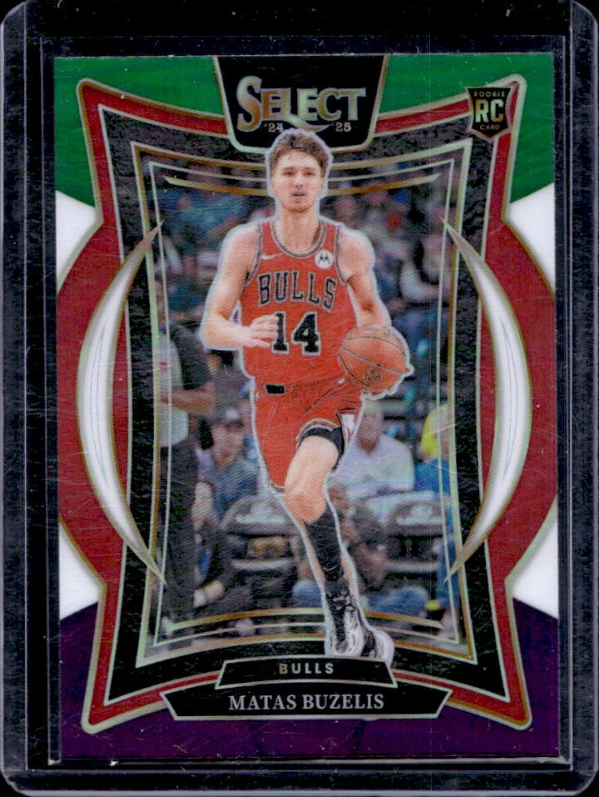 2024-25 Select Matas Buzelis Concourse RC Green White Purple Prizm #70 Bulls