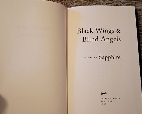 Black Wings & Blind Angels by Sapphire hardcover book 1999