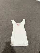 Hanes White Cut Tank Top